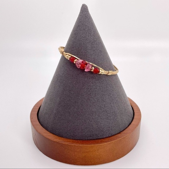 Ruby Beaded Gold Bracelet - Picture 5 of 5